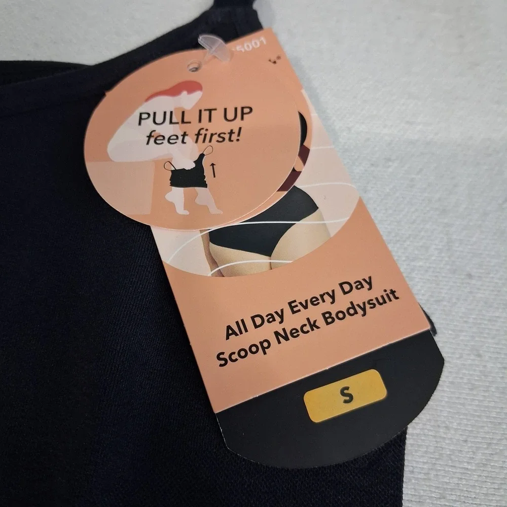 Shapermint Womens Shape Wear Black Compression Snap Bodysuit  Sz S 2 Pack NWT - Picture 2 of 10